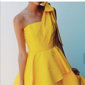 Alexia Maria Silk Faille High Low Gown